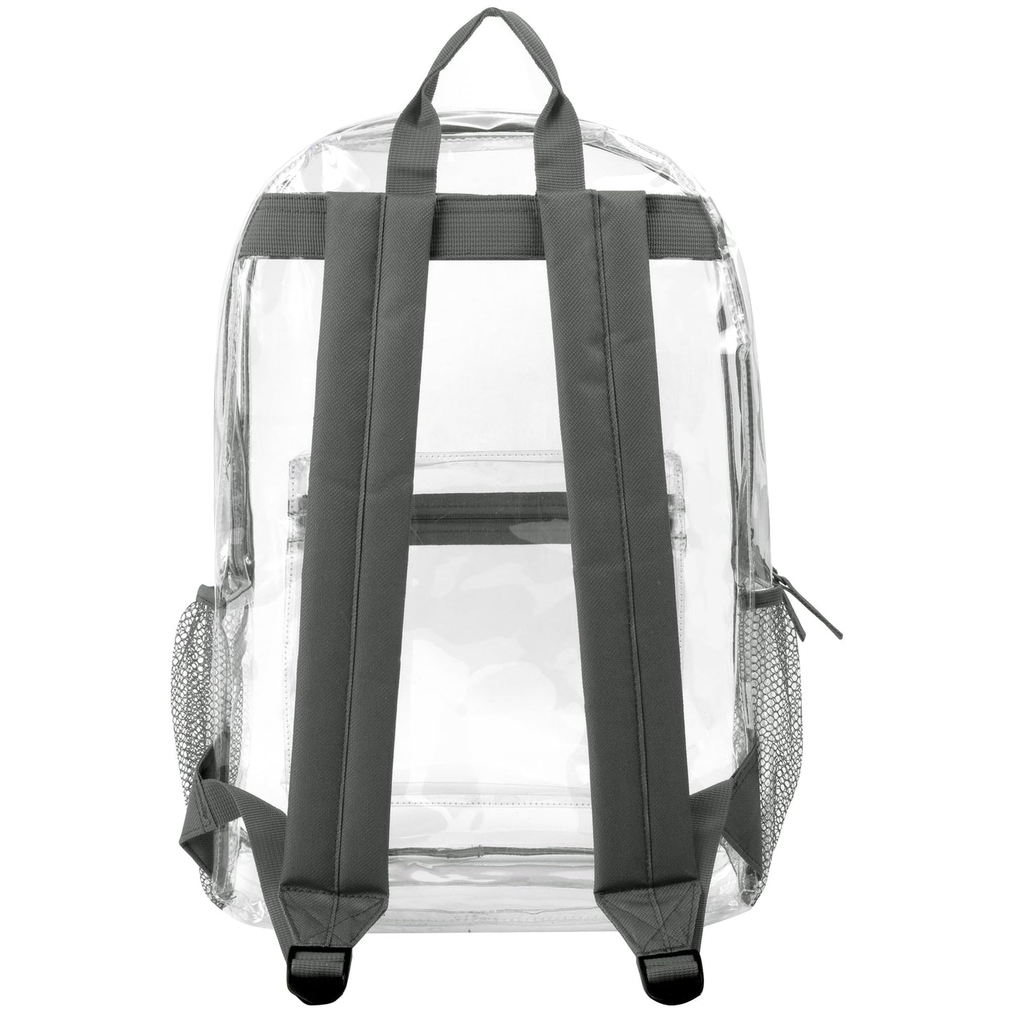 Clear Backpack Heavy Duty Transparent Bookbag for Kids, Boys, Girls, School, Travel, Stadium Approved (Grey)
