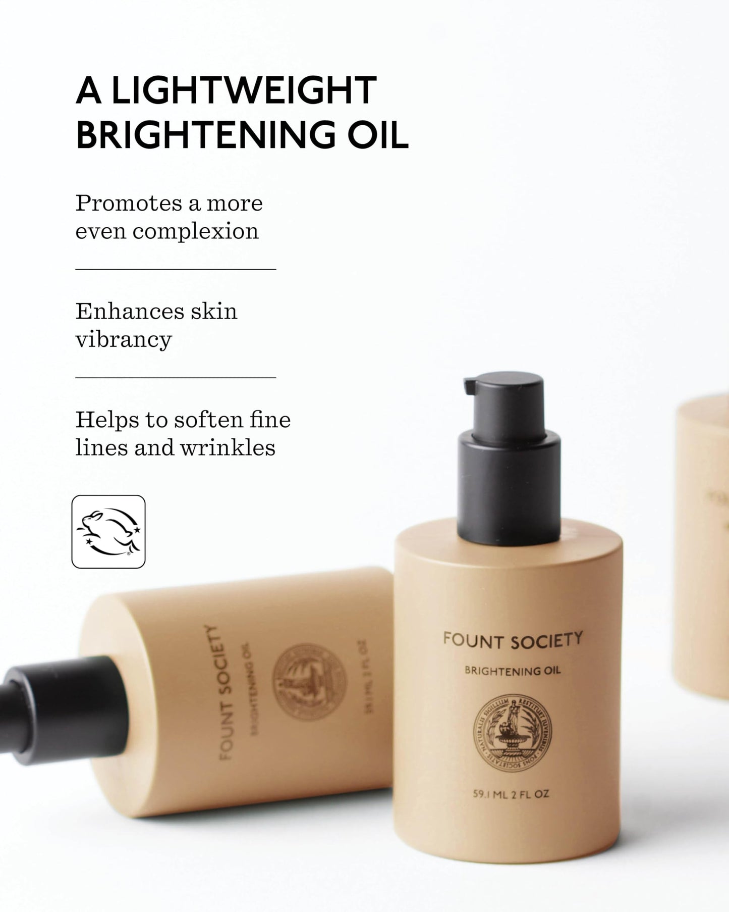 Fount Society Brightening Vitamin C Oil - 2 fl oz Lightweight Facial Oil for Radiant Skin - Lightweight, Fast Absorbing, Non-Greasy Formula - Vegan