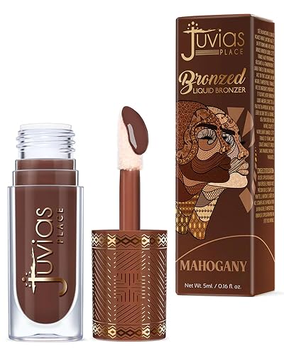 Juvia’s Place Bronzed Liquid Bronzer - Mahogany - Liquid Bronzer for Face with Silky Blendable Texture - Buildable Coverage for Natural Contour