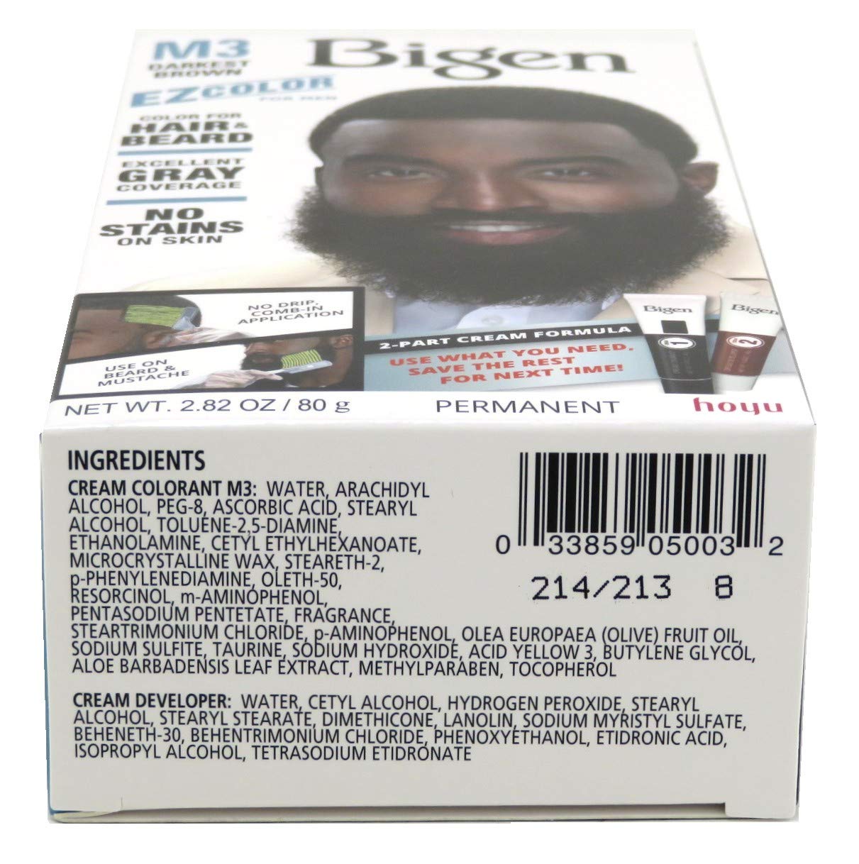Bigen EZ Color for Men Darkest Brown Kit (Pack of 6)