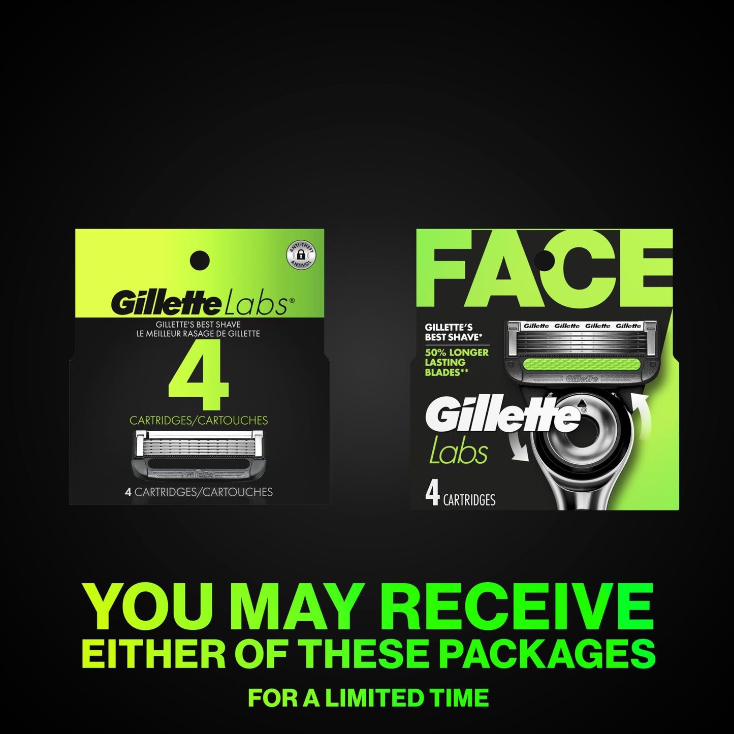 Gillette Labs Razor Blade Shaving Refills for Men, 4 count Beauty and Personal Care Gillette