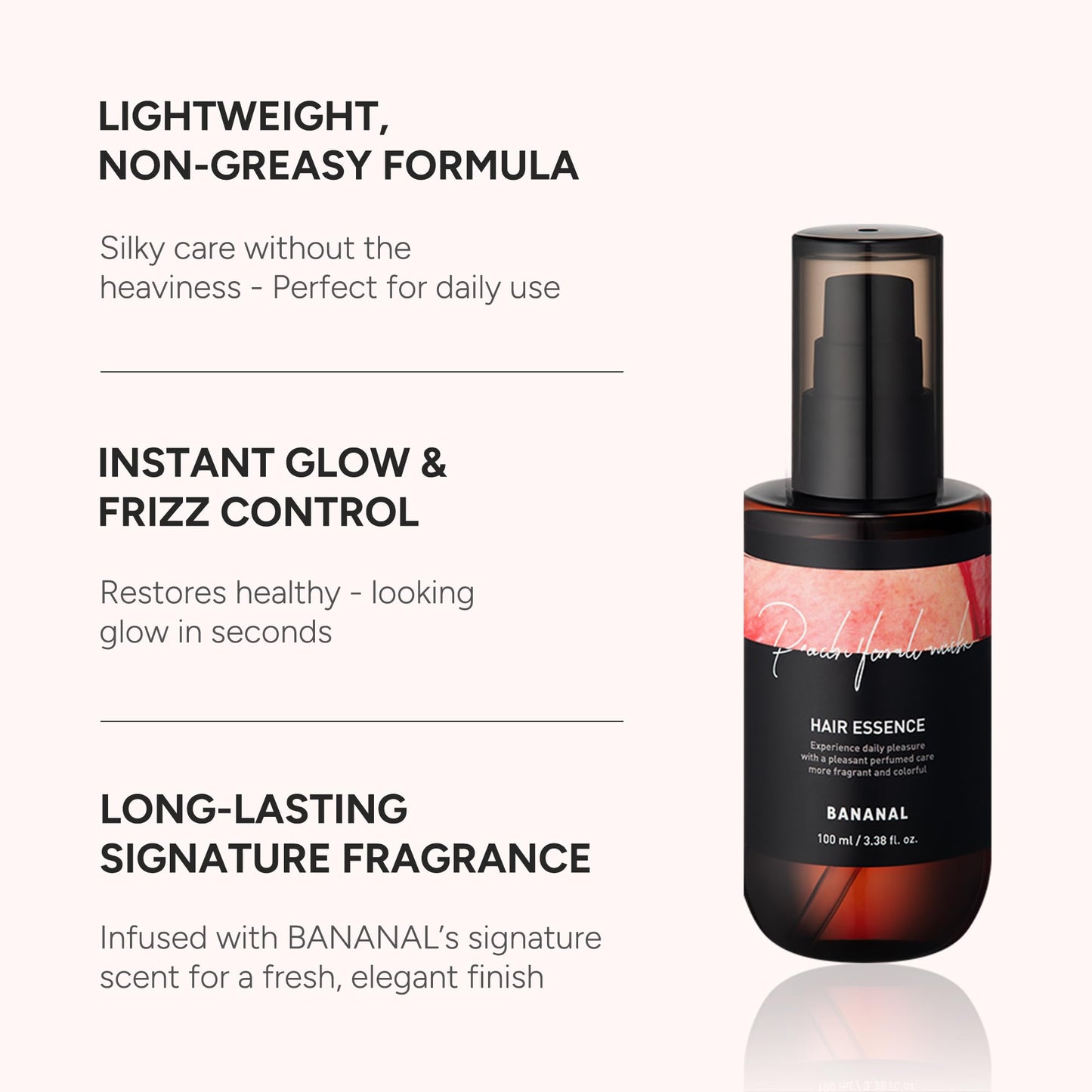 BANANAL 2-in-1 Hair Serum & Perfume Oil - Korean Hair Care, Moroccan Argan Oil & 12 Amino Acids for Dry Damaged Hair, Anti-Frizz Glass Hair Shine Beauty and Personal Care BANANAL