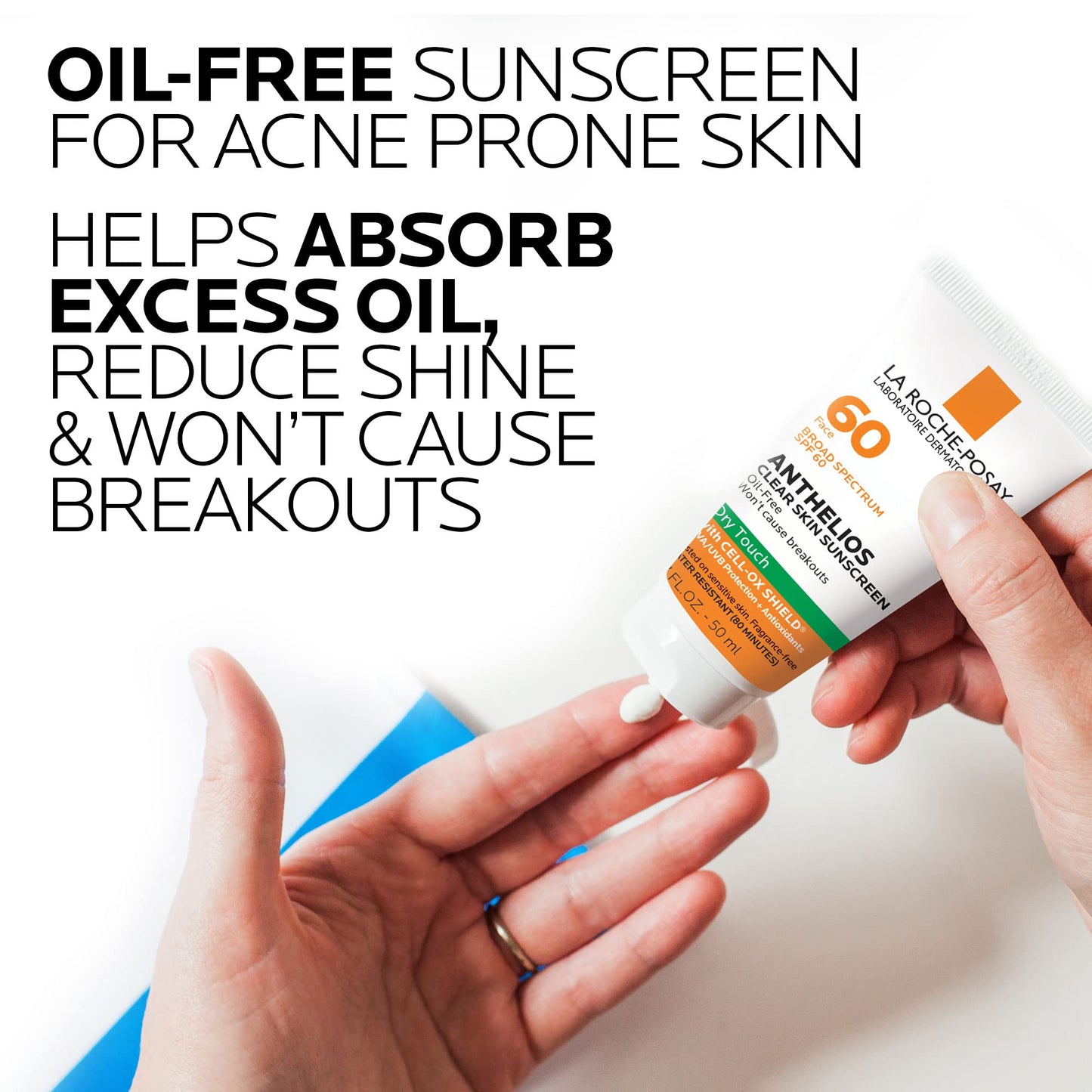 La Roche-Posay Anthelios Clear Skin Sunscreen Dry Touch SPF 60, Oil Free Sunscreen For Face, Oil Absorbing, Broad Spectrum SPF + Antioxidants Beauty and Personal Care La Roche-Posay