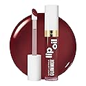 REVLON Super Lustrous Glimmer Lip Oil, Moisturizing & Tinted, Shiny Finish, Made with Plant-Based Squalane, 010 Wined Down, 0.13 fl oz