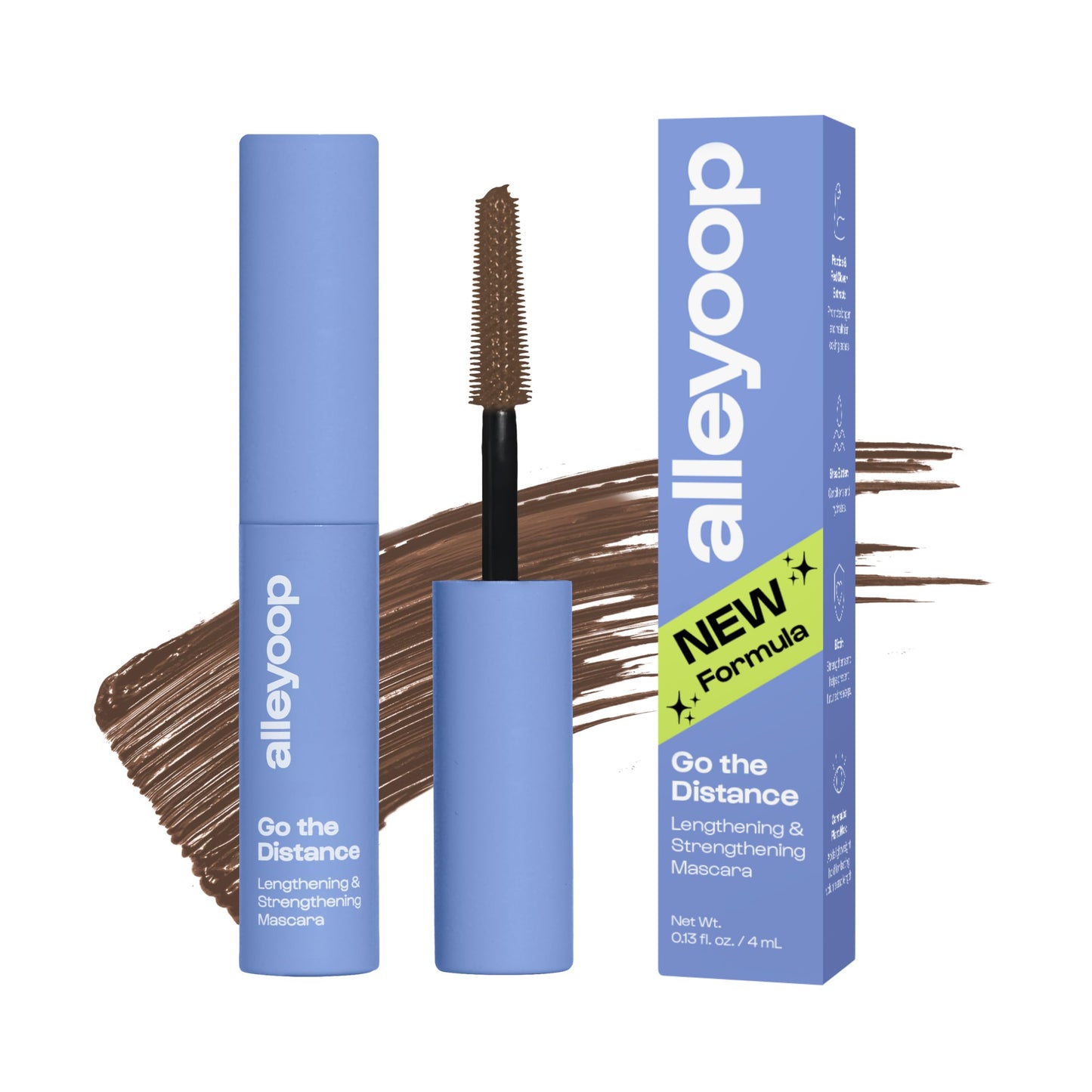 Alleyoop Tubing Mascara Brown - Lengthening Mascara Tubing Formula, Smudge Proof for Sensitive Eyes, Clean Vegan Lash Definition, Biotin Peptide Beauty and Personal Care ALLEYOOP Default Title
