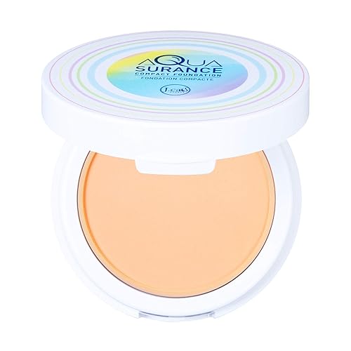 J.Cat Beauty Aquasurance Compact Foundation, Water-Infused Full Coverage Powder Foundation, Helps Minimize Pores for Natural Flawless Complexion