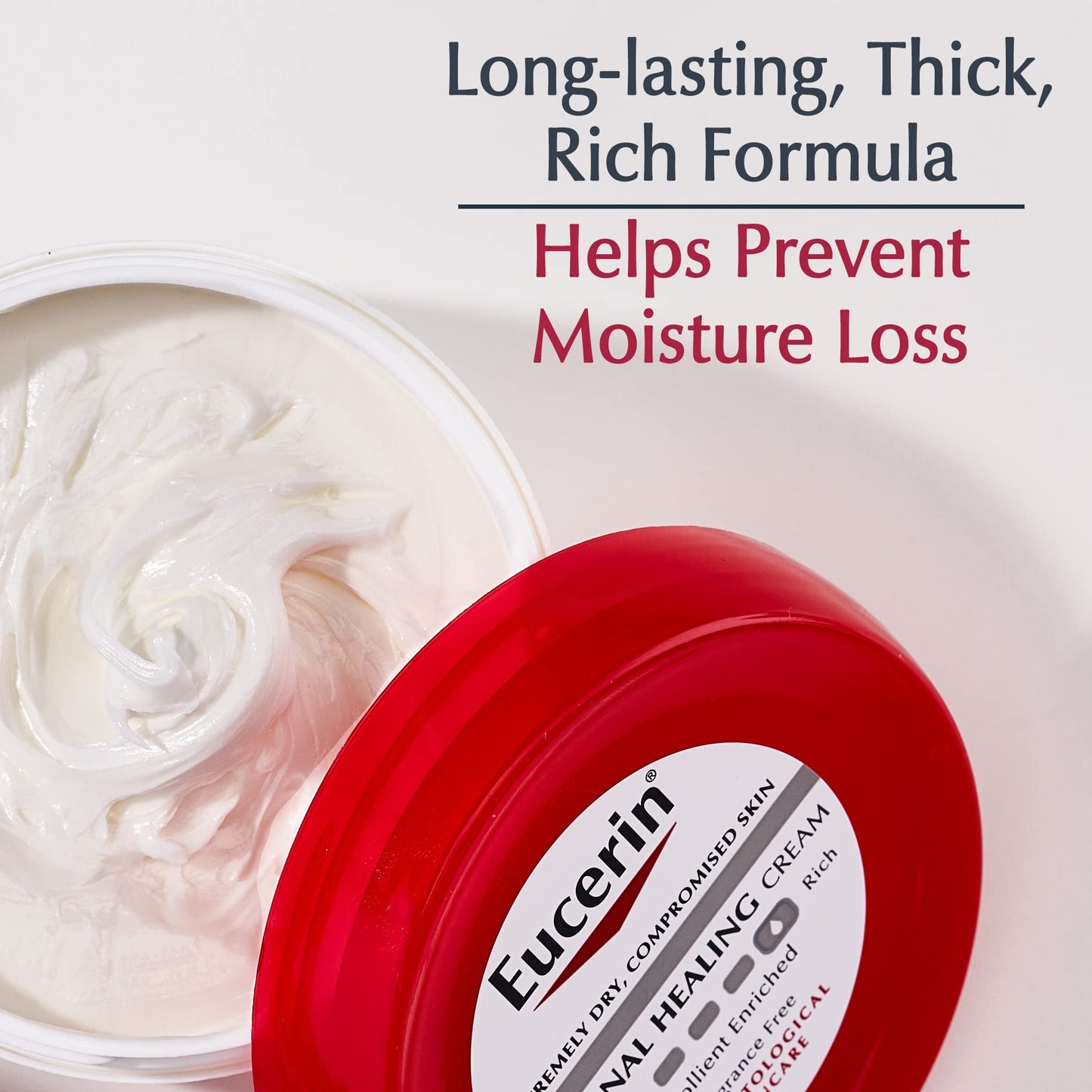 Eucerin Original Healing Cream, Unscented Body Cream for Extremely Dry, Sensitive and Compromised Skin, Emollient Enriched Body Moisturizer, 16 Oz