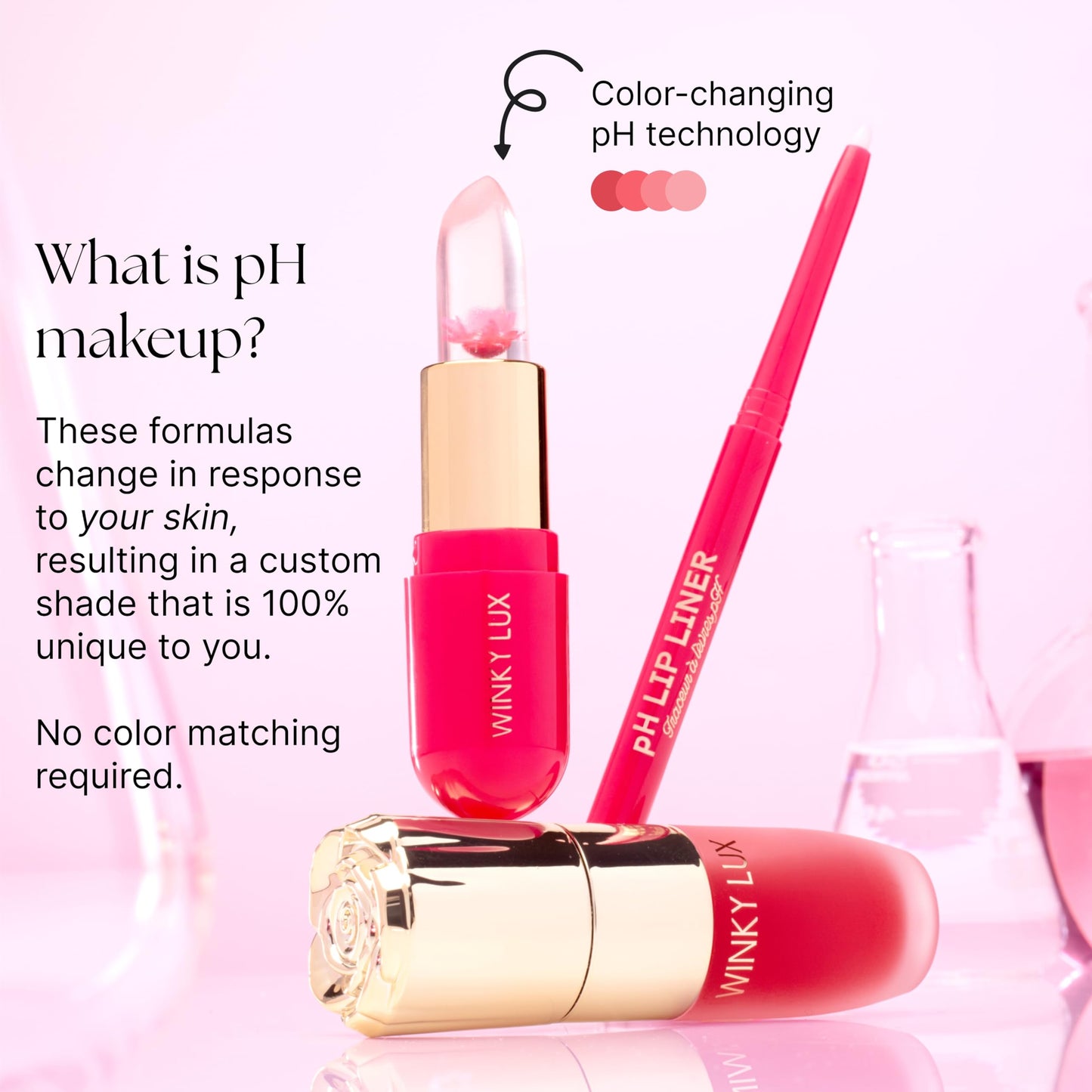 Winky Lux pH Blurring Lip Liner, Color Changing, Natural Lip Pencil for Softly Diffused plump lips, with Hyaluronic Acid, Jojoba Oil & Vitamin E