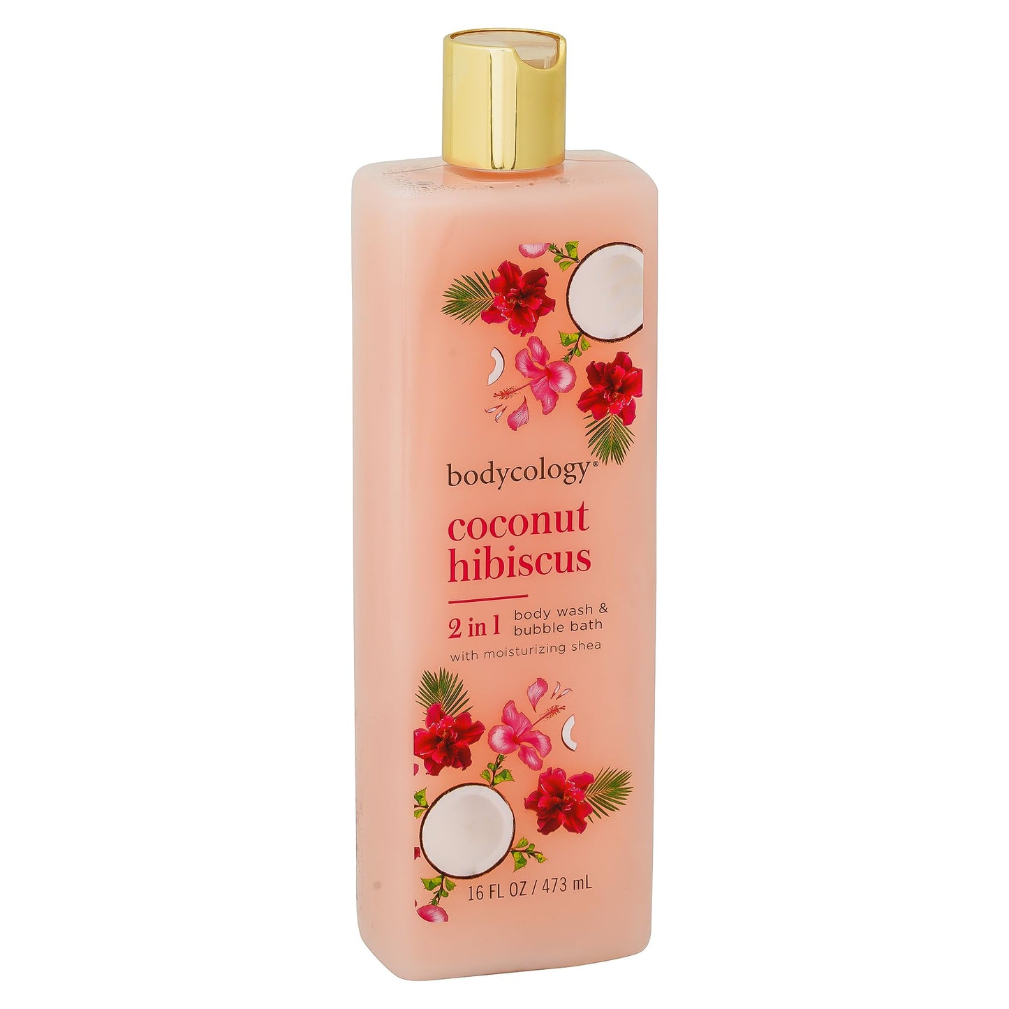 Bodycology Coconut Hibiscus Moisturizing Body Wash for Women, 16 Ounce