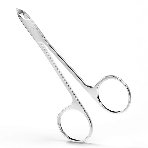 Suvorna 4" cuticle scissors for nails cuticle trimmer, cuticle nippers professional, cuticle clippers professional, cuticle scissors extra fine