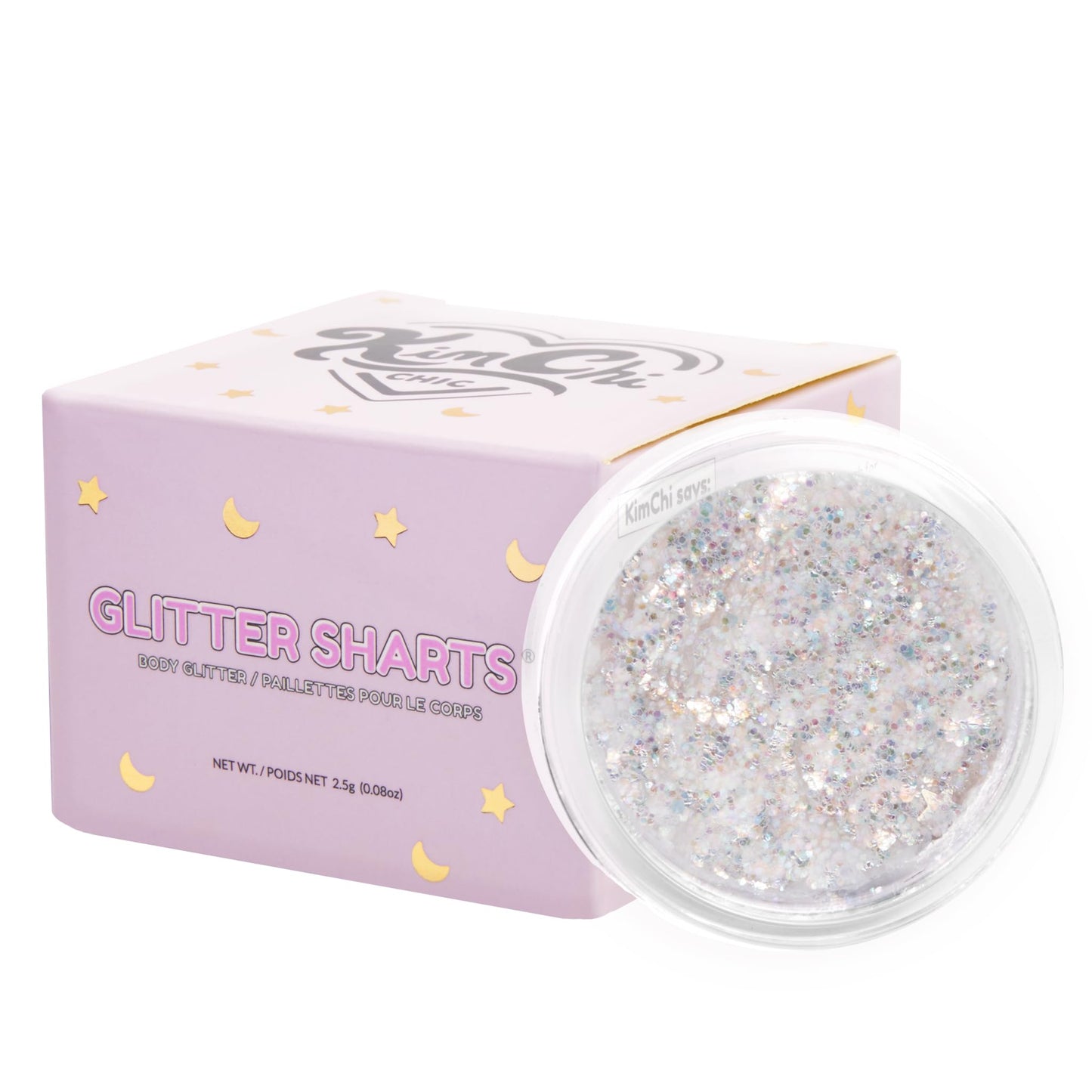 KimChiChic Beauty Glitter Sharts, Chunky Face & Body Glitter, Multi-Use for Hair, Cheeks & Collarbone, Adds Bold, Sparkling Shine, Super Nova, 2.5g