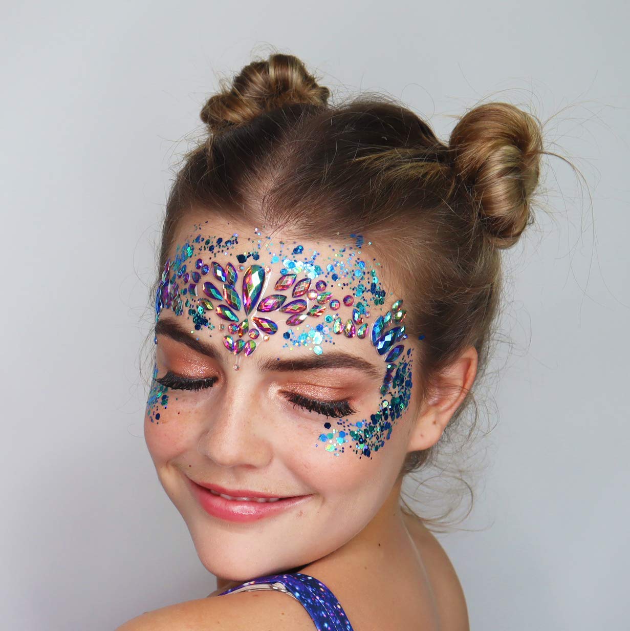 Blue Face & Body Glitter - Cosmetic Grade Chunky Glitter - Color Shift - Uses Include: Festivals, Raves, Face, Body, Nails, Resin, Arts, Crafts