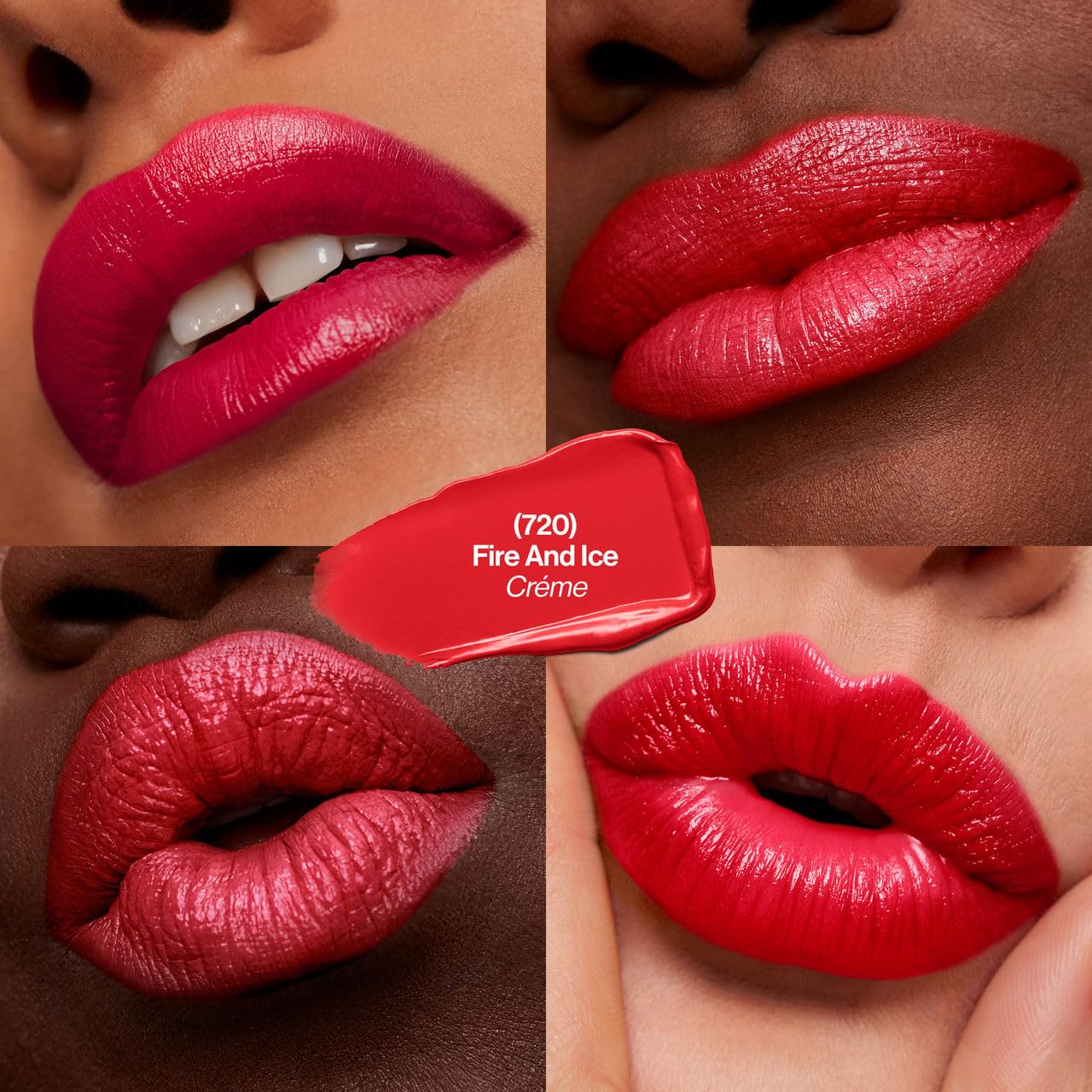 Revlon Super Lustrous Lipstick, Creamy Formula For Soft, Fuller-Looking Lips, Moisturized Feel, 720 Fire & Ice, 0.15 oz