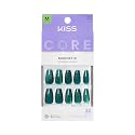 Kiss Core, Press On Nails, Nail glue included, 'Shimmering', Green, Medium Size, Coffin Shape, Includes 32 Nails, 2g Glue, 1 Manicure Stick, 1 Mini Beauty & Personal Care KISS