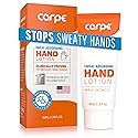 Carpe Sweat Absorbing Hand Lotion, A dermatologist-recommended smooth lotion that helps stop hand sweat, Great for hyperhidrosis (Original Eucalyptus)