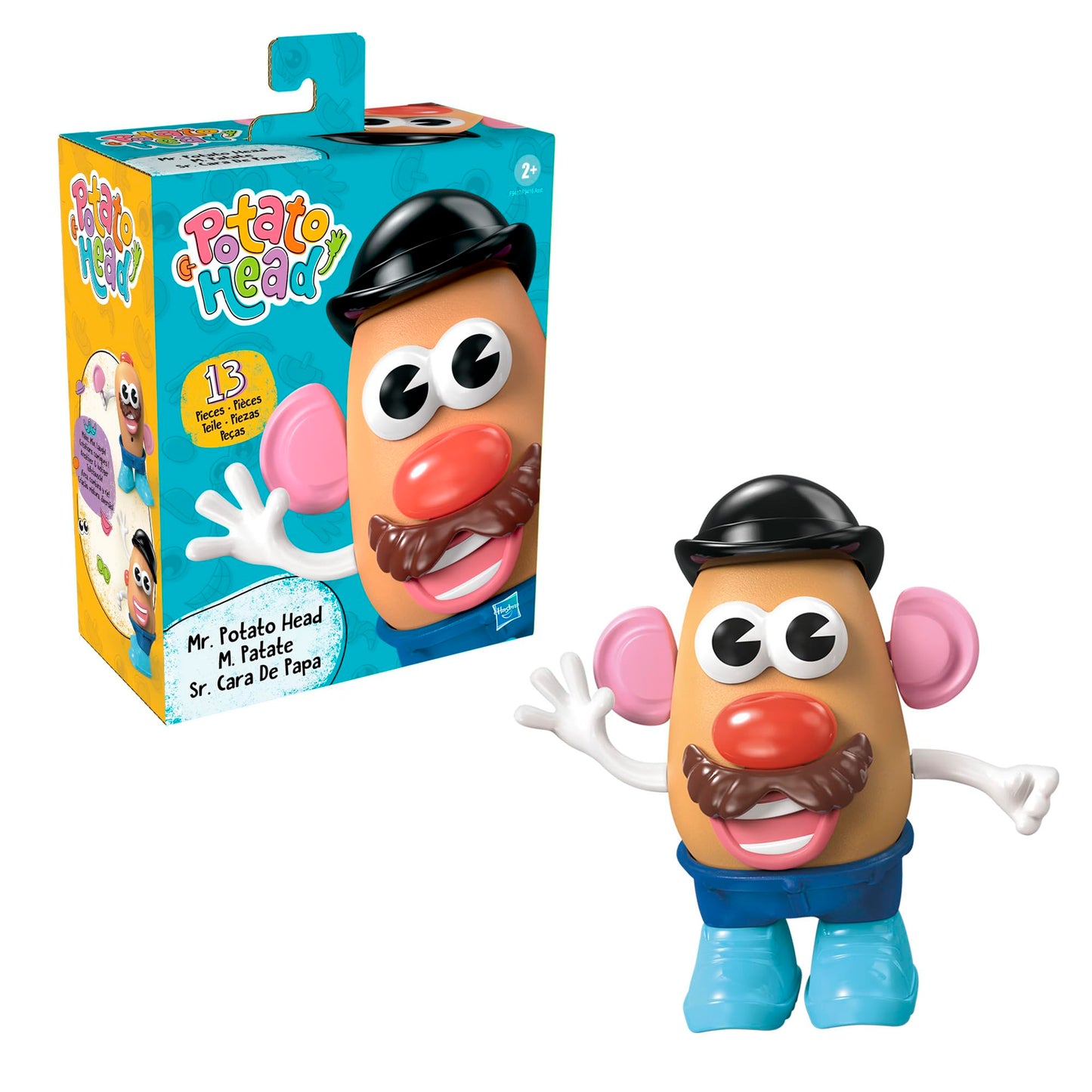 Mr. Potato Head Mr. Potato Head Set with 13 Parts and Pieces, Toddler and Preschool Toys for 2 Year Old Boys and Girls and Up