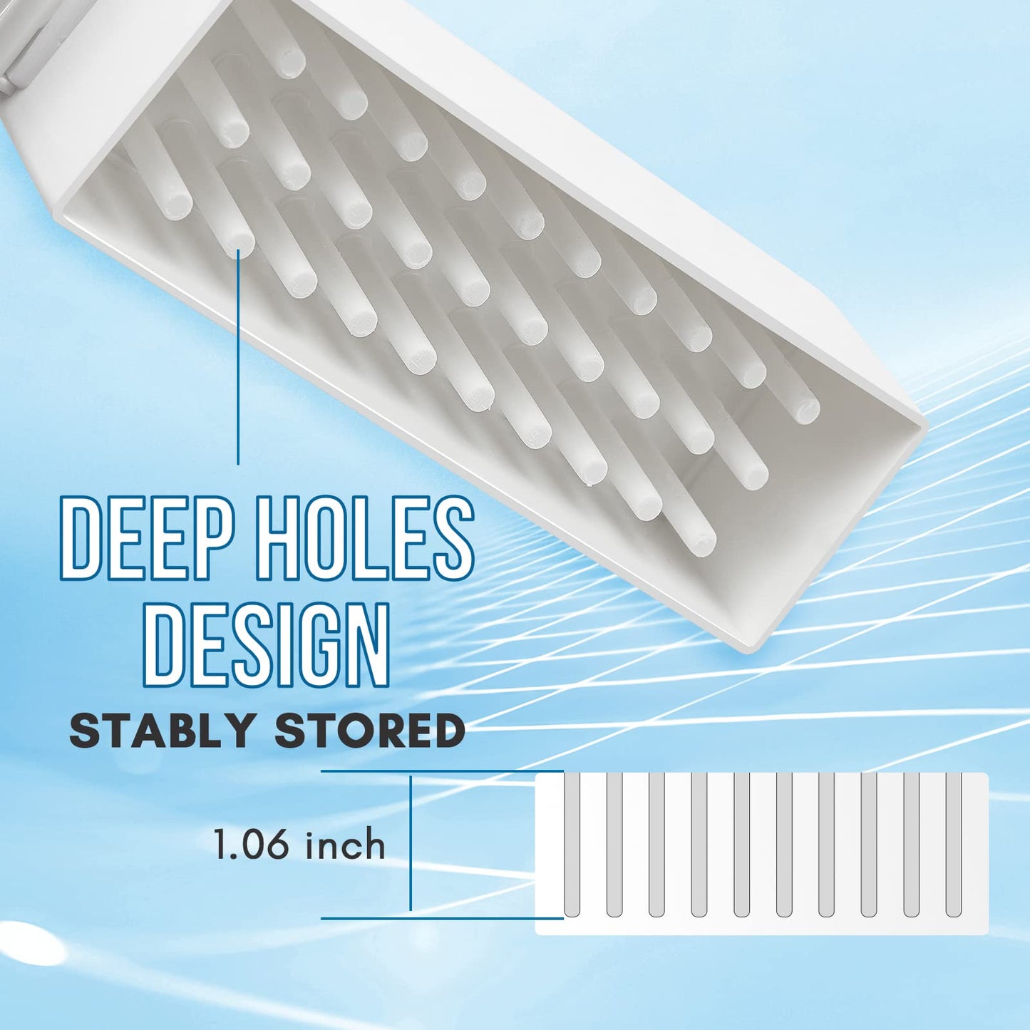 Makartt Nail Drill Bits Holder,Dustproof Stand Displayer Organizer Container Case 30 Holes drill bit holder nail tech Professional Nail art Tools(Not
