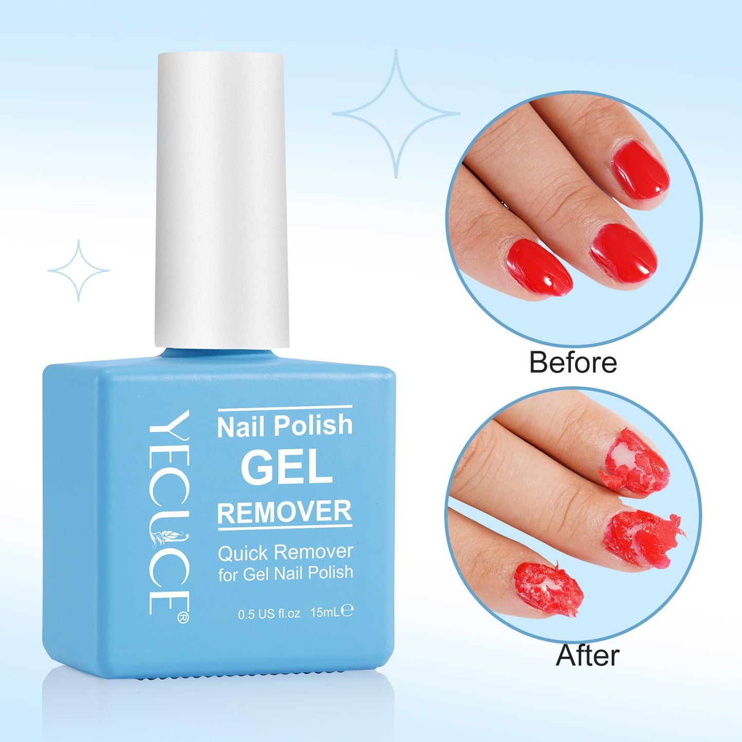 Gel Nail Polish Remover, (2pcs) Gel Polish Remover for Nails, No Need for Foil, Quick & Easy Polish Remover In 3-5 Minutes, No Need Soaking Or Beauty and Personal Care NIFEISHI