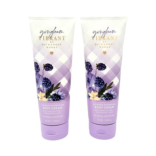Bath & Body Works Ultimate Hydration Body Cream (Gingham Vibrant), 8.00 Ounce (Pack of 2)