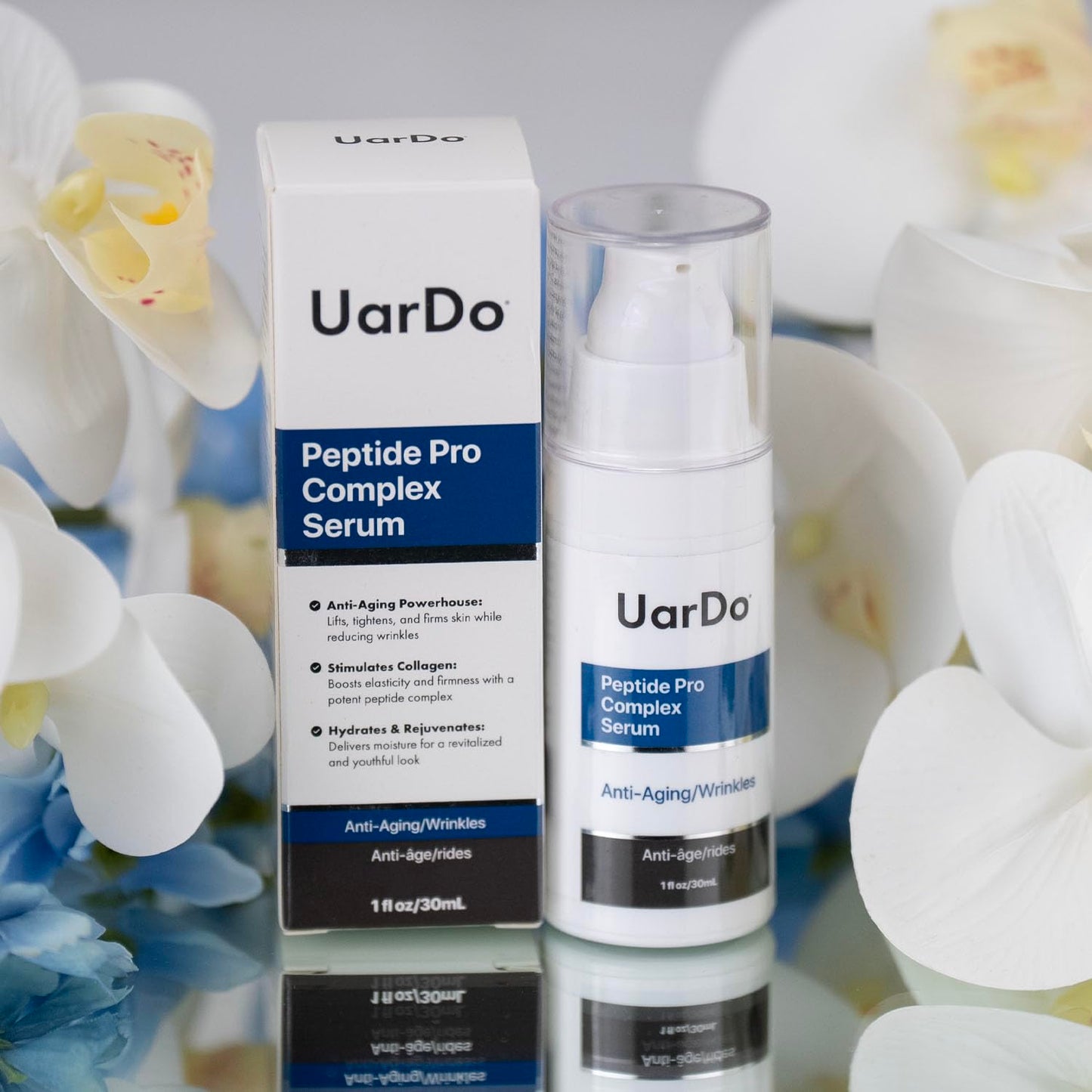 Uardo Peptide Pro Complex Serum 1 Fl Oz/ 30 ml - usn104 | For All Skin Types | Keeps Skin Moisturized | Reduces Wrinkles | For Women and Men