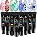 Biutee Nail stamping polish gel Pack of 8 Colors 8ML UV LED Gel Polish for nail stamping plate