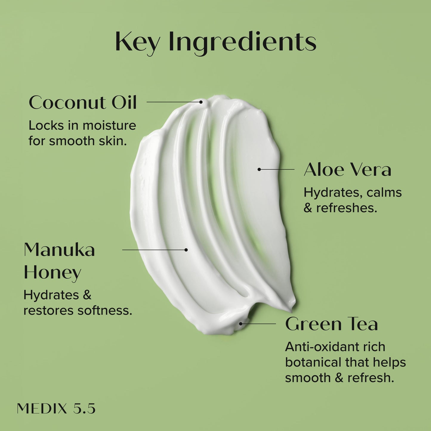 MEDIX 5.5 Coconut Oil Lotion W/ Manuka Honey Cream Skin Care Face Moisturizer & Body Cream | Firming Coconut Oil For Skin Minimizes Look Of Dry Skin