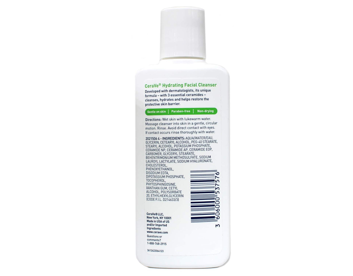 3 PACK Of Cerave, Hydrating Facial Cleanser, For Normal To Dry Skin, 3 Fl Oz (87 Ml)