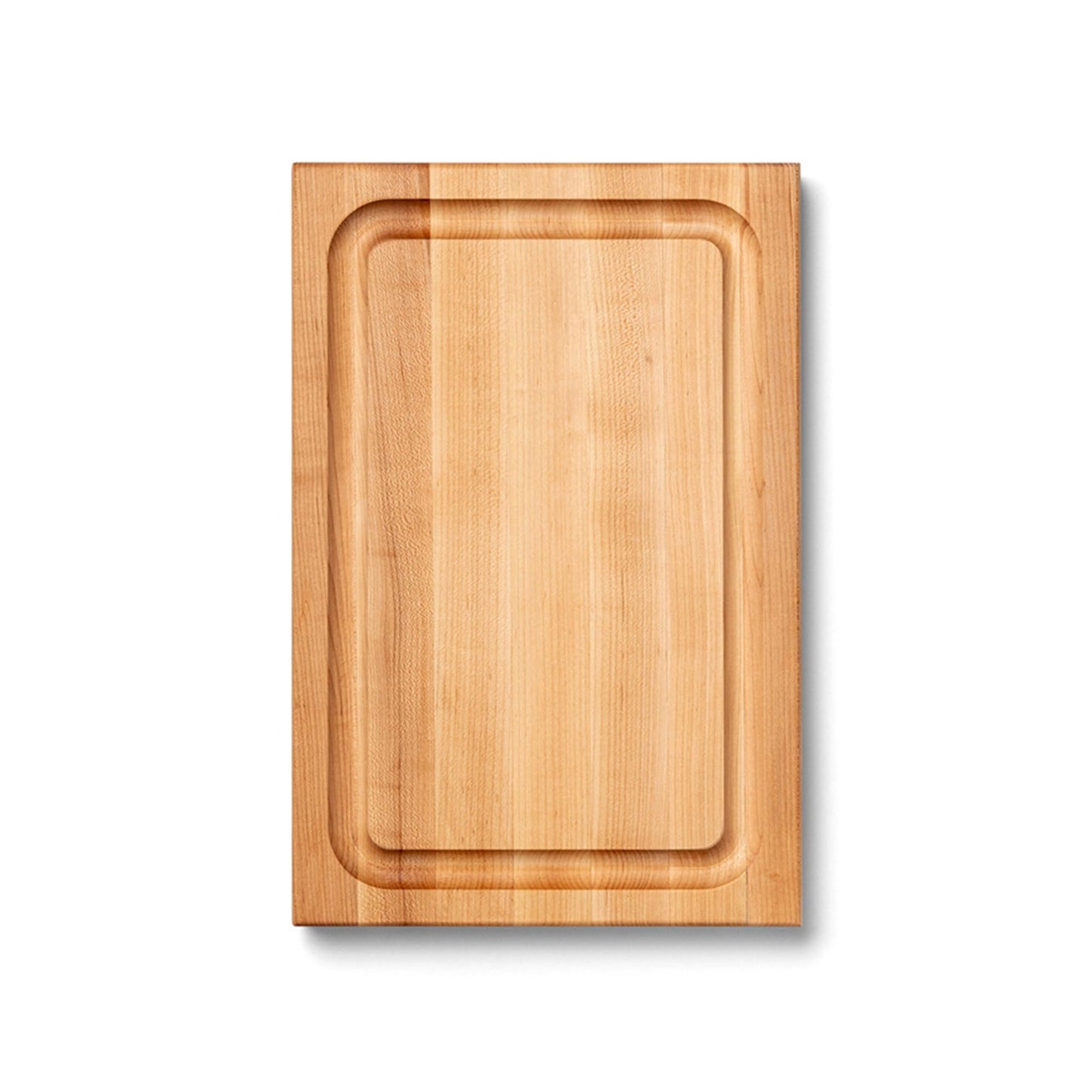 John Boos BBQ Series Rectangular Wooden Maple Cutting Board 18”x12” - 1.5” Thick, 8.5-lb Reversible Butcher Block with Juice Groove, Edge-Grain…