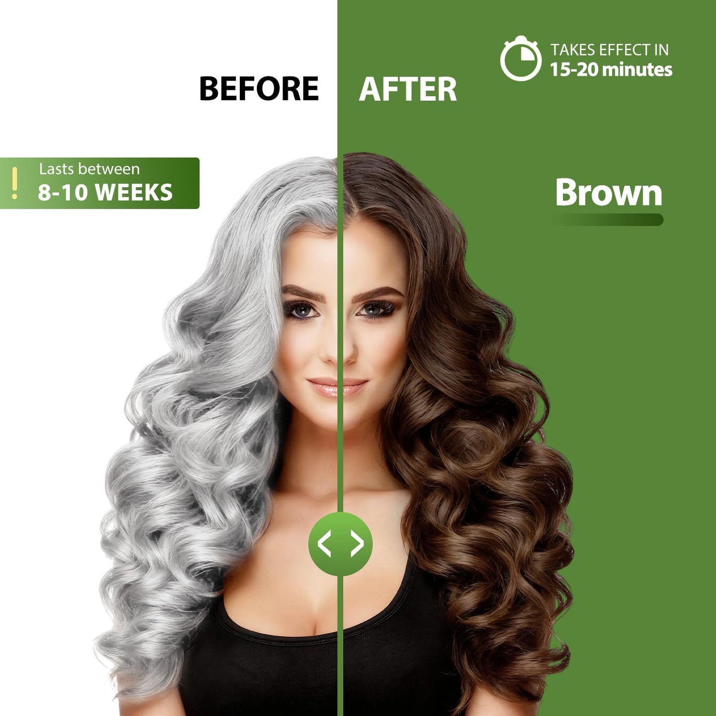 Lunory Brown Hair Dye Shampoo for 100% Gray Coverage - 3 IN 1 Hair Color Shampoo with Argan Oil & Ginseng, Ammonia & Paraben Free, Long Lasting Beauty and Personal Care Lunory