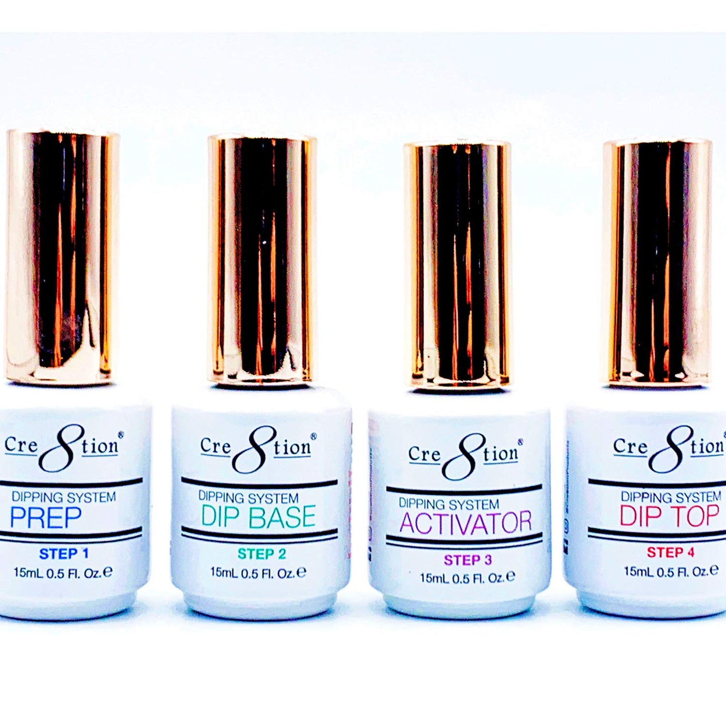 Creation Dip Powder Nail Kit Starter - Dip Powder Liquid Set (Step 1-4) Prep Bond, Activator, and Gel Top - Easy to Use, Perfection Manicure Beauty & Personal Care Cre8tion
