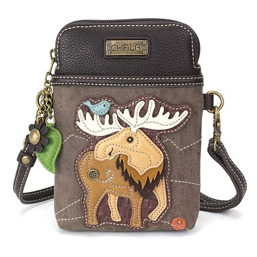Chala Group Chala Handbags Moose Cellphone Crossbody Handbag - Convertible Strap, Stone Gray