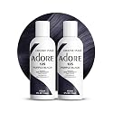 Adore Semi Permanent Hair Color (125 Purple Black) (2 Pack) | Vegan & Cruelty-Free Black Hair Dye | No Ammonia, No Peroxide, No Alcohol | 4 Fl Oz