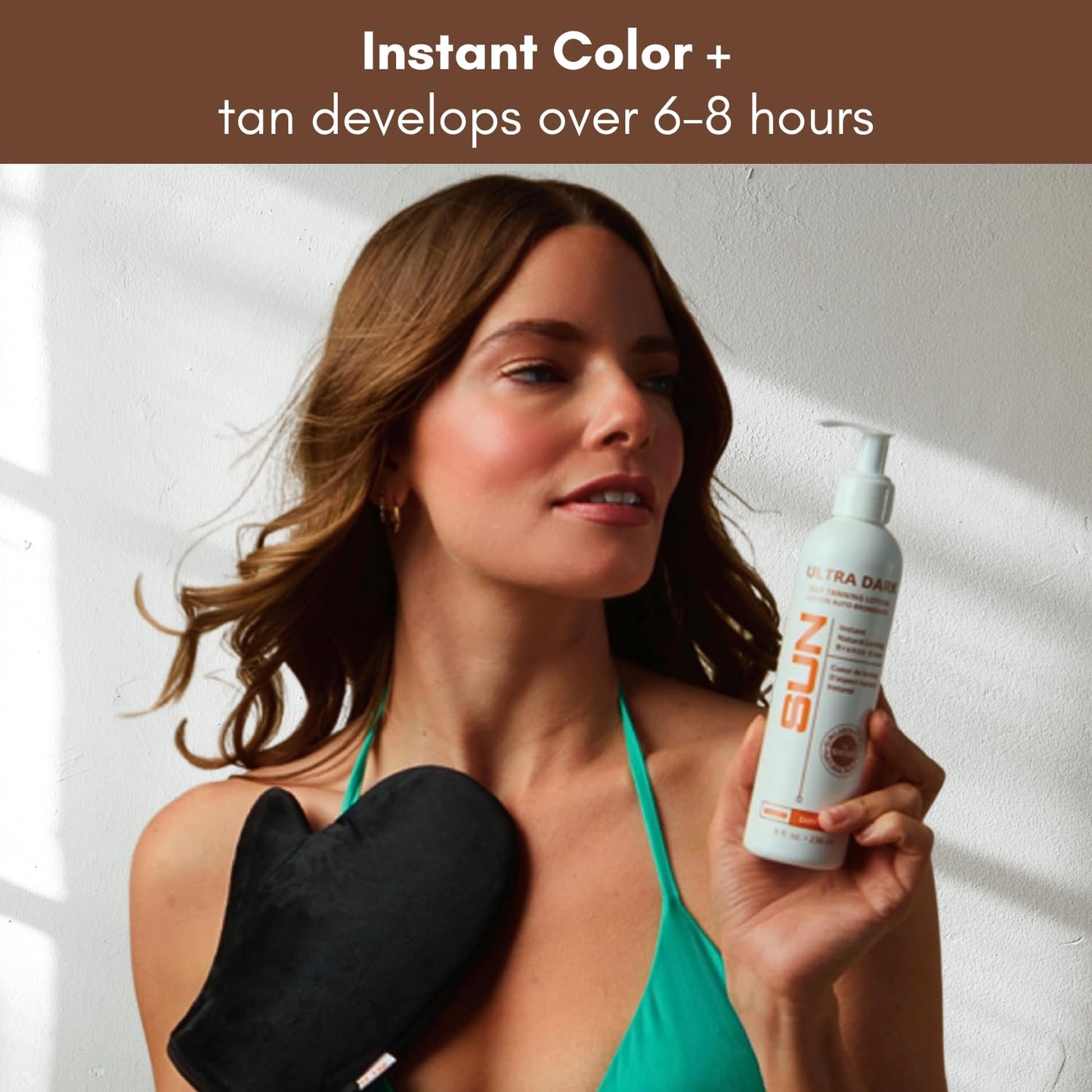 Sun Laboratories By Giesee Ultra Dark Sunless Tanning Lotion 8 oz - Premium Tanning Lotion for Instant Glow, Organic Self Tanner, Perfect for Body