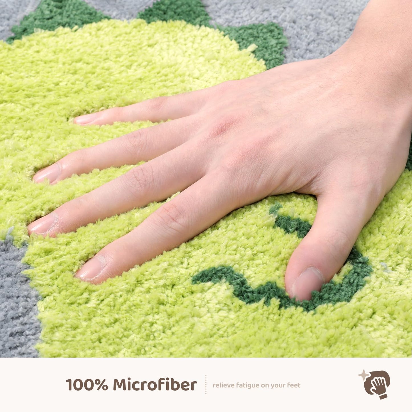 Molesun Dinosaur Bath Mat Non Slip, Bath Rug Soft Shower Rug Plush Microfiber Water Absorbent Thick Shaggy Floor Mats for Bathroom, Bedroom, Kitchen…