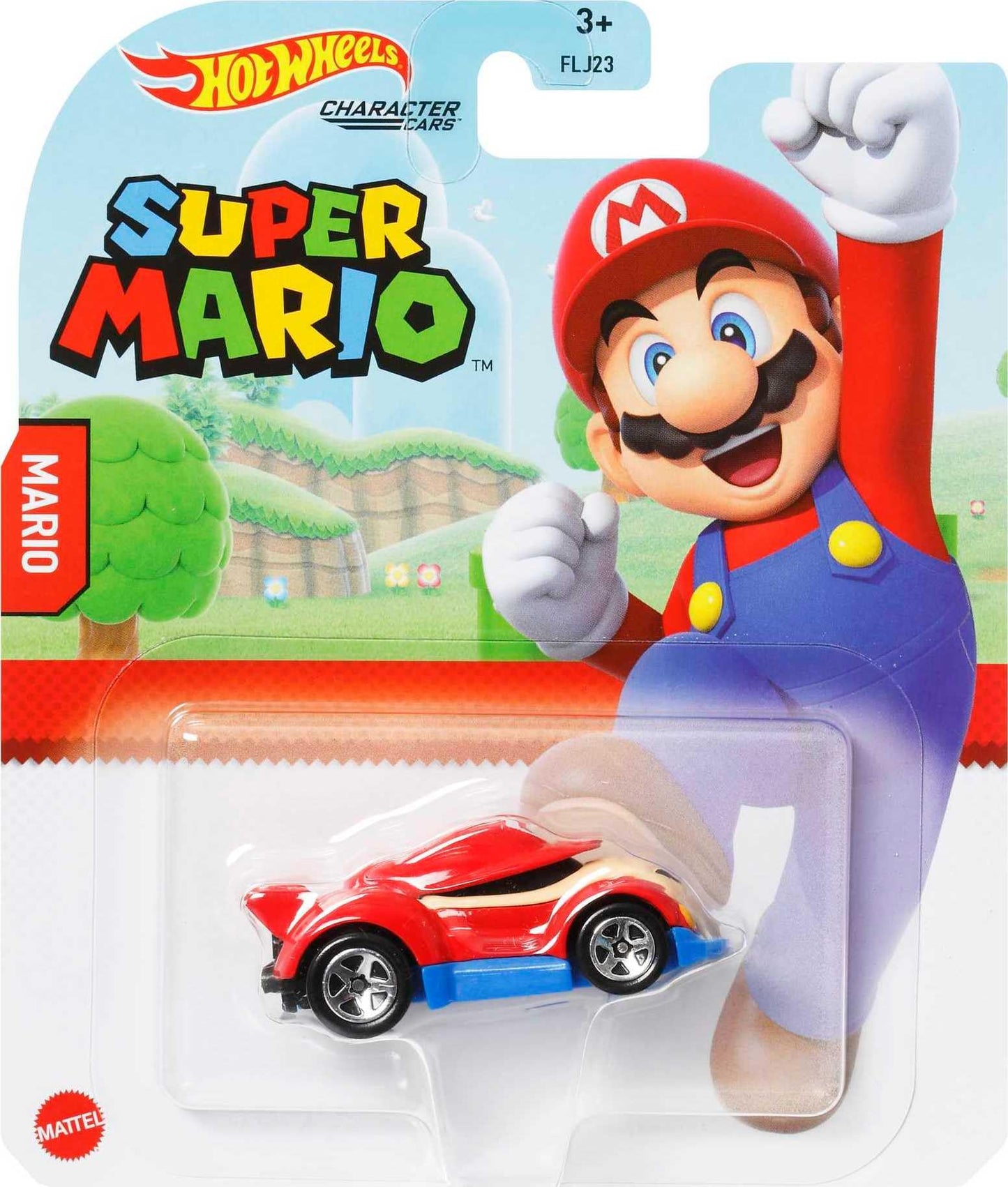 Hot Wheels Super Mario Character Cars Mario Vehicle 1/7
