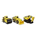 CAT Construction Toys CAT Construction Die Cast Metal 3 Pack Vehicles - Steam Roller/Excavator/Wheel Loader for Ages 3+