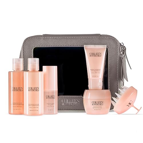 Colleen Rothschild Quench & Shine Travel Essentials Set | 7-Pc Kit for Trial or Travel | Complete Hair Care Routine (7 Count)