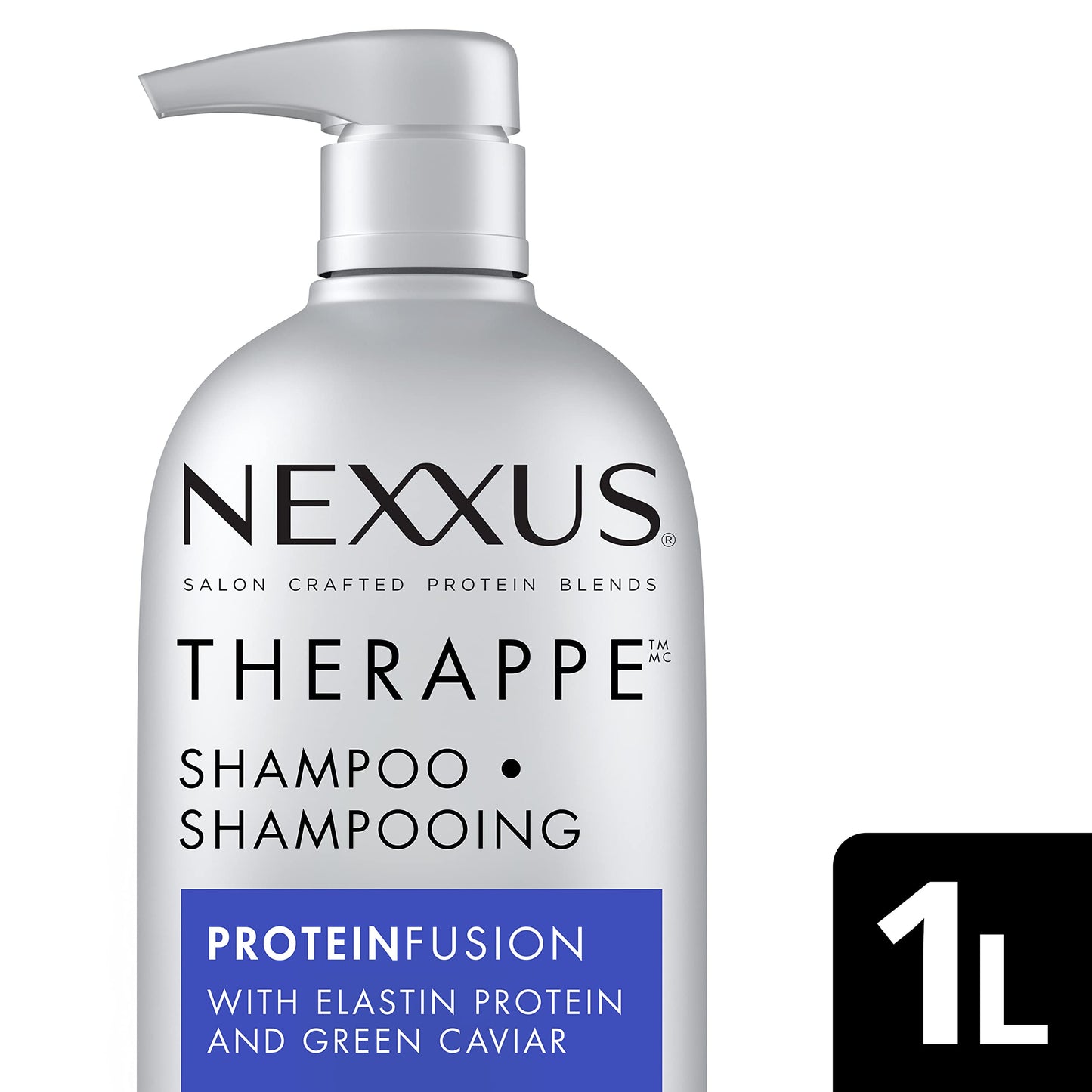 Nexxus Moisturizing Shampoo for Dry Hair Therappe Ultimate Moisture Silicone-Free, Moisturizing ProteinFusion with Elastin Protein and Green Caviar