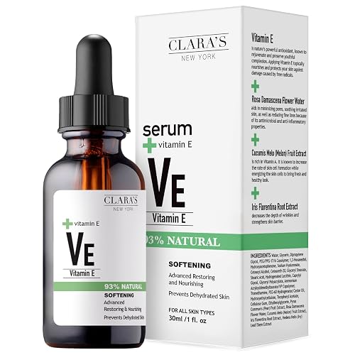 CLARA'S NEW YORK | Softening Vitamin E Facial Serum | Protecting Skin Barrier, Smoothing, Restoring and Nourishing | Non-greasy, Lightweight Formular