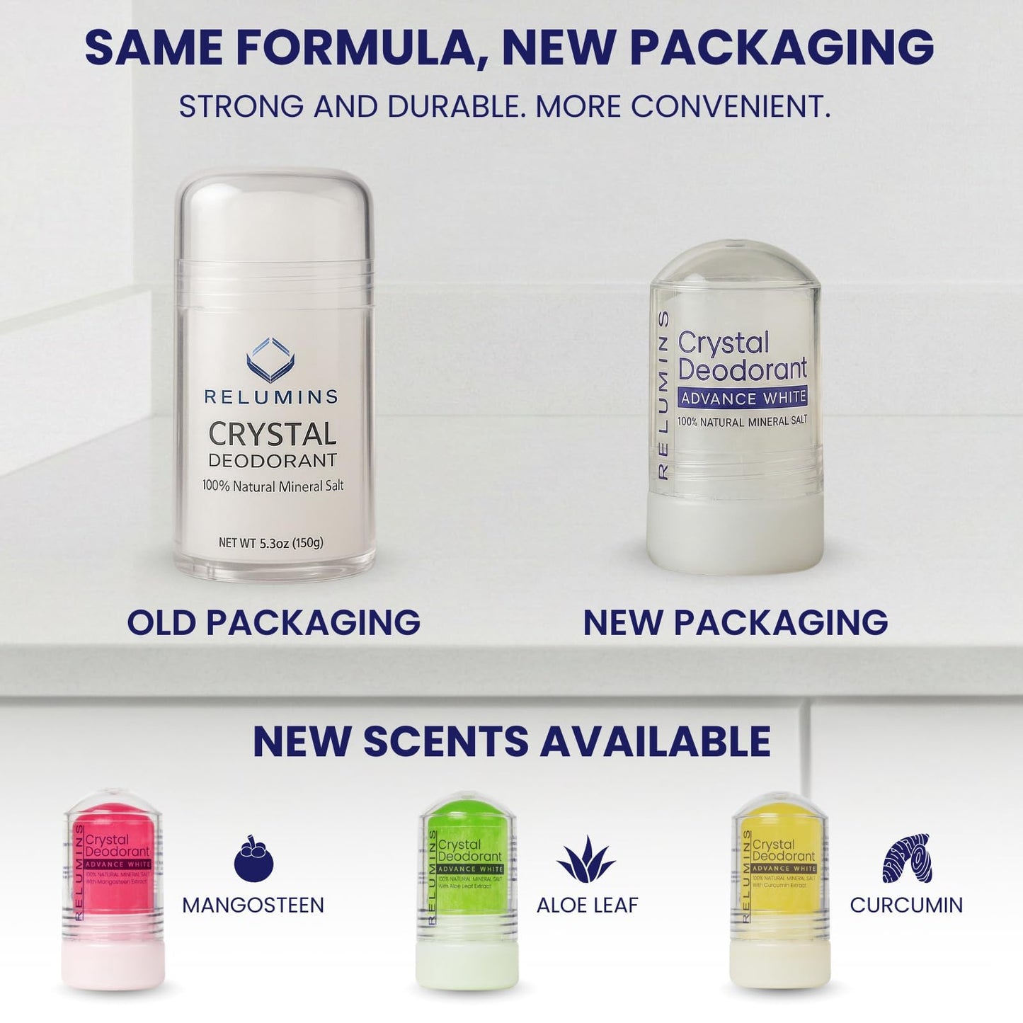 Relumins Aloe Vera Crystal Deodorant, All-Natural Mineral Salt Roll-On, Non-Staining, Non-Irritating, Aluminum-Free, Hydrating Deodorant with Cooling Beauty and Personal Care Relumins