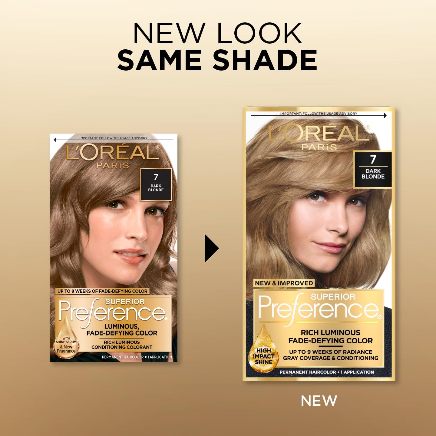 L'Oreal Superior Preference - 7 Dark Blonde (Natural) 1 Each (Pack of 4)