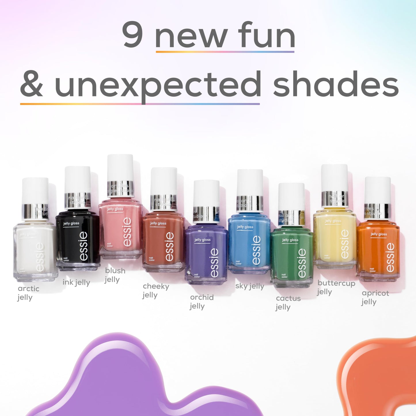 essie Nail Art Studio Jelly Gloss Polish, Vegan, Sheer Blue Nail Polish, Sky Jelly, 0.46 Fl Oz