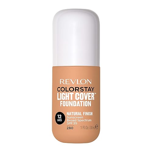 Revlon ColorStay Light Cover Liquid Foundation, Hydrating Longwear Weightless Makeup with SPF 35, Light-Medium Coverage for Blemish, Dark Spots