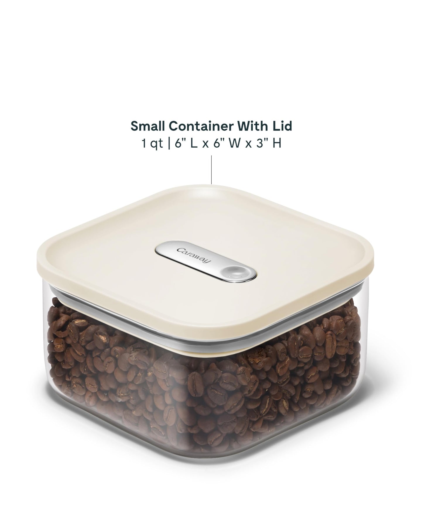 Caraway 1qt Glass Airtight Food Storage Container with Lid - Non-Toxic, BPA-Free Kitchen Storage Container - Stackable, Space-Saving Airtight…