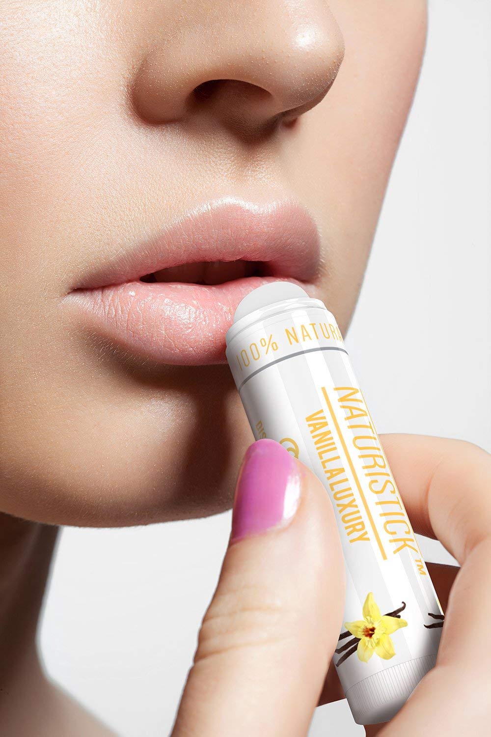 8-Pack Premium Beeswax Lip Balm by Naturistick | Chemical-Free, 100% Natural Chapstick for Dry, Chapped Lips | Made with Coconut Oil, Shea Butter