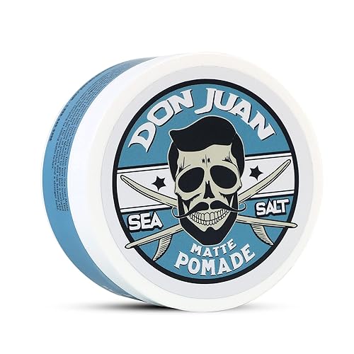 Don Juan Sea Salt Matte Pomade | Water Based | Medium Hold | Matte Finish | Natural Plant Extracts and Ocean Minerals | Surf Wax Scent, 4 oz