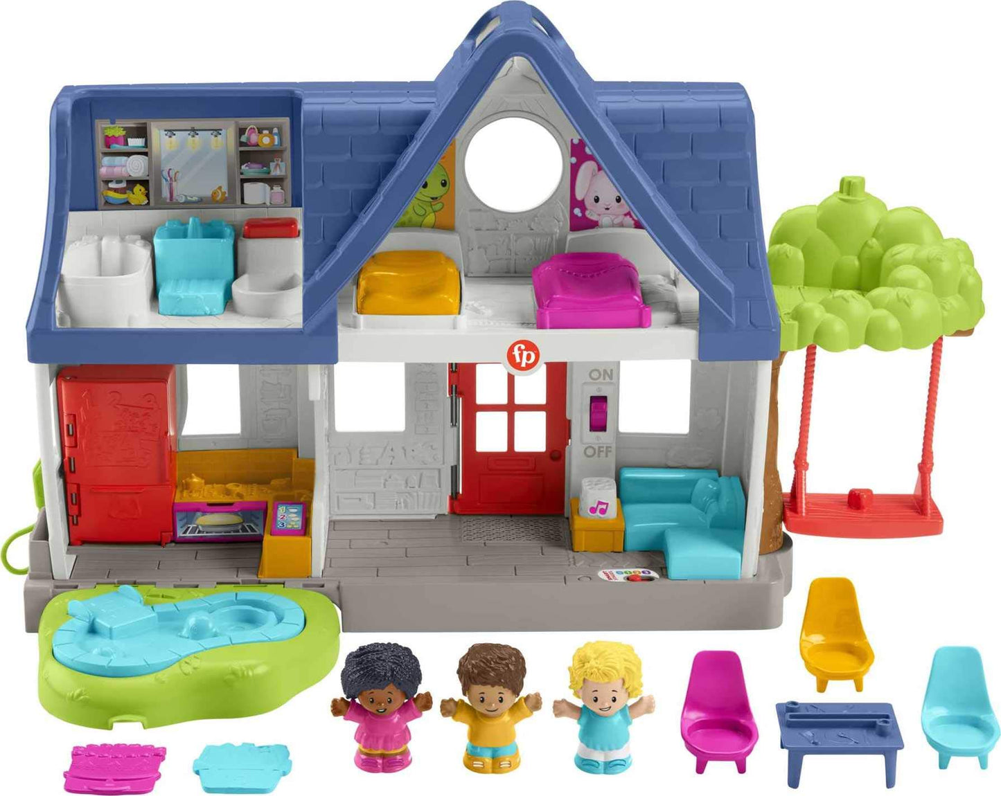Fisher-Price Little People Toddler Learning Toy Friends Together Play House Set with Smart Stages for Pretend Play Kids Ages 1+ Years