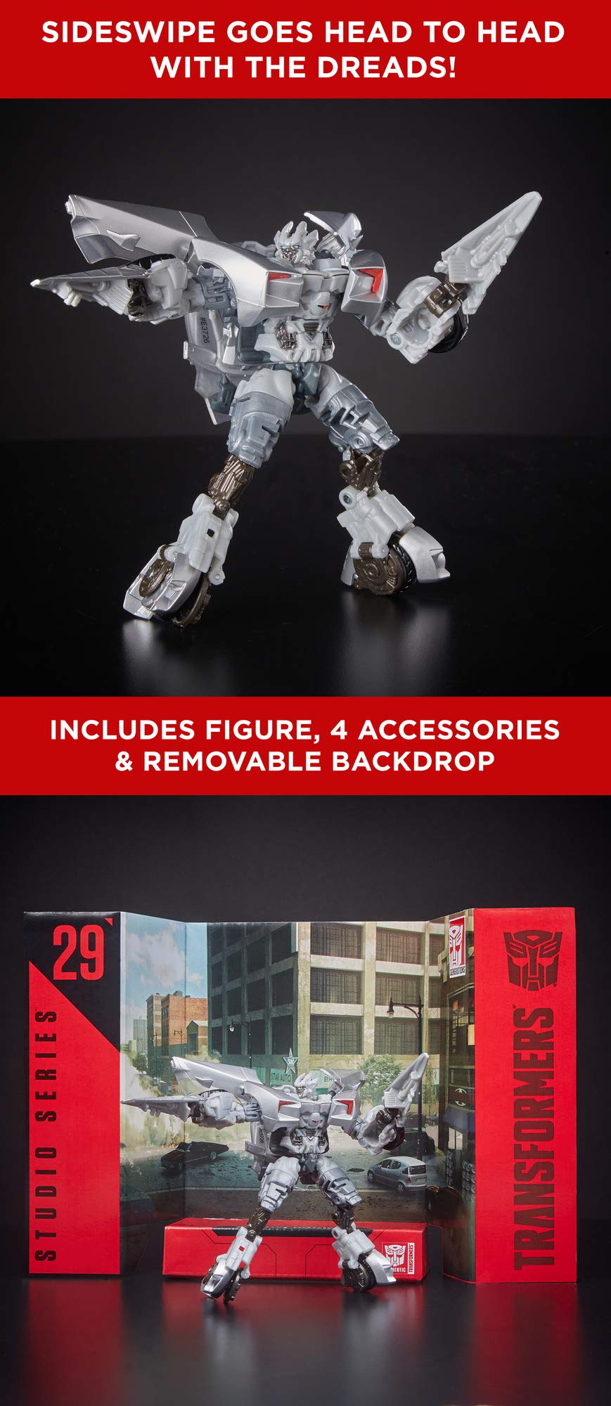 Transformers Studio Series 29 Deluxe Class Dark of The Moon Sideswipe Action Figure
