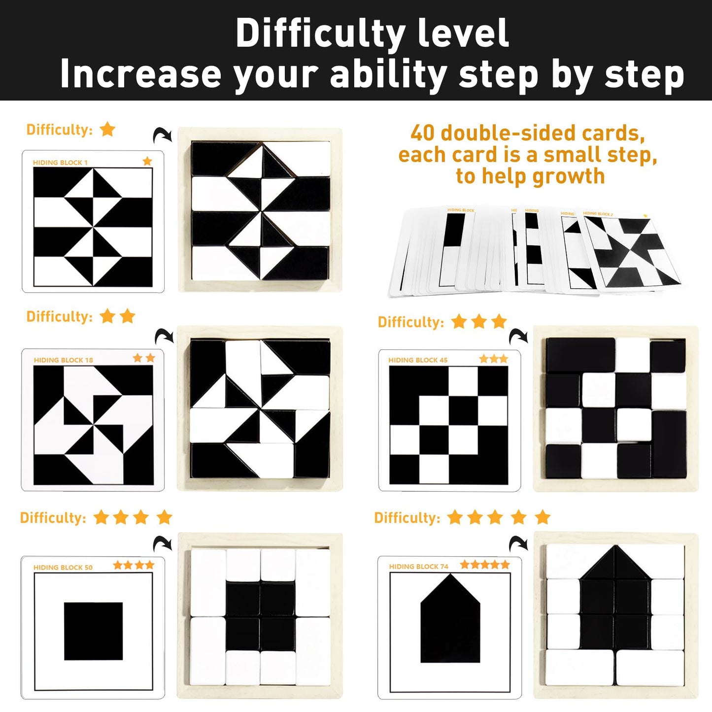 kykake 3D Block Puzzle – Hidden Building Blocks with Storage Tray, Educational Brain Teaser for Kids Ages 3+, Early Learning & Gift