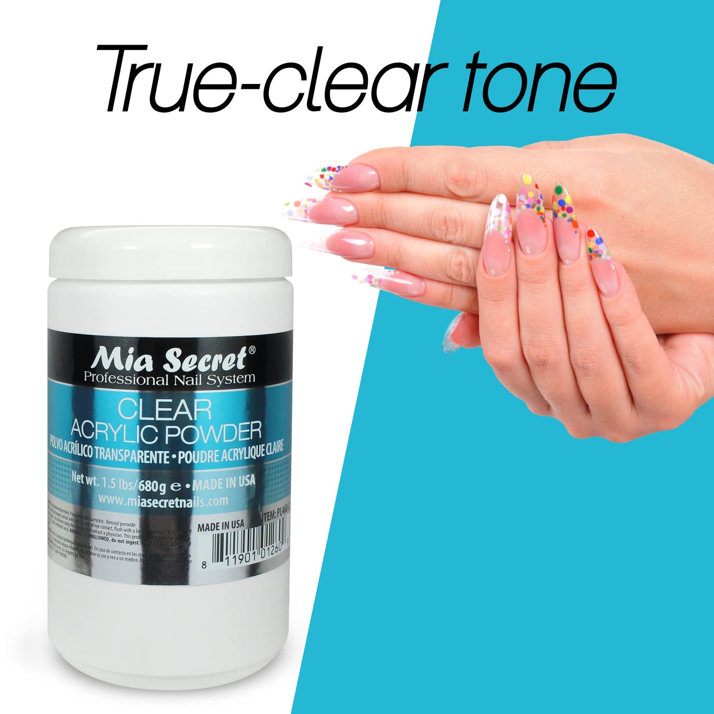 Mia Secret Clear Acrylic Powder (24oz) Beauty & Personal Care Mia Secret
